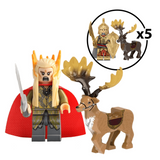 Lord the Rings High Elves on Elk Mount Block Figures Set 12pcs