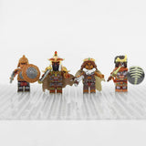 Three Kingdoms Nanman Tribe Soldiers Block Figures Set of 4pcs