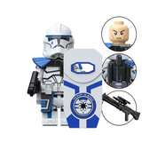 Space War Theme 501st Legion Clone Troopers & Anakin Block Figures Set 2