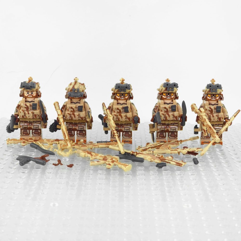 US Army Navy Seals Block Figures Set
