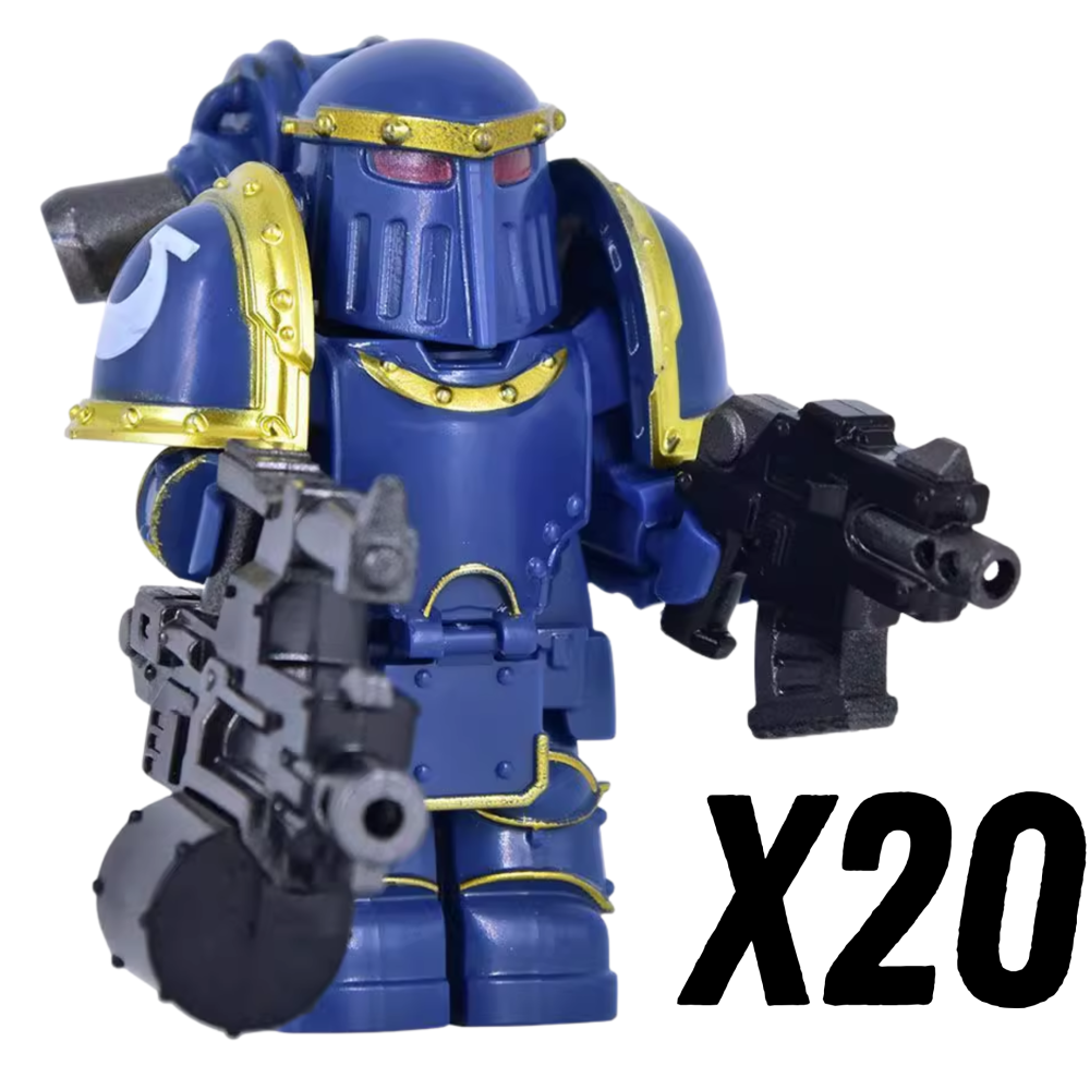 Warhammer Space Marine Mk III Iron Power Armour Block Figures Set