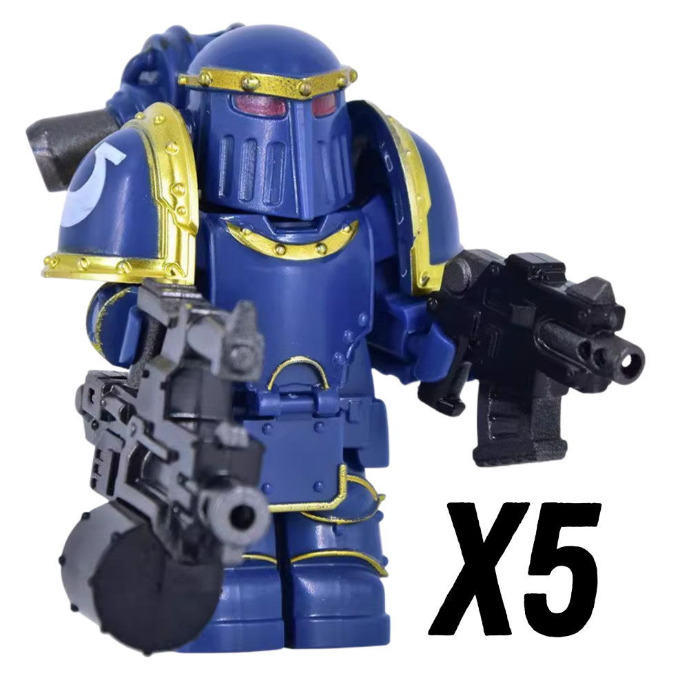 Warhammer Space Marine Mk III Iron Power Armour Block Figures Set