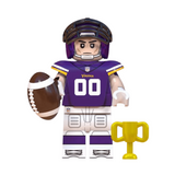 NFL Football Players Block Figures Set of 16pcs with Super Bowl Trophy Accessories