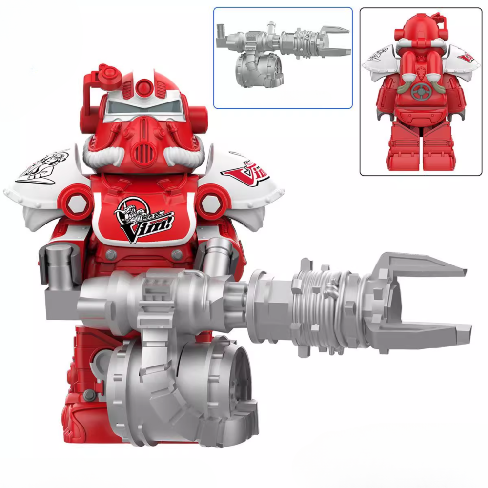 Fallout T-51 Power Armor Mecha Block Figures Set
