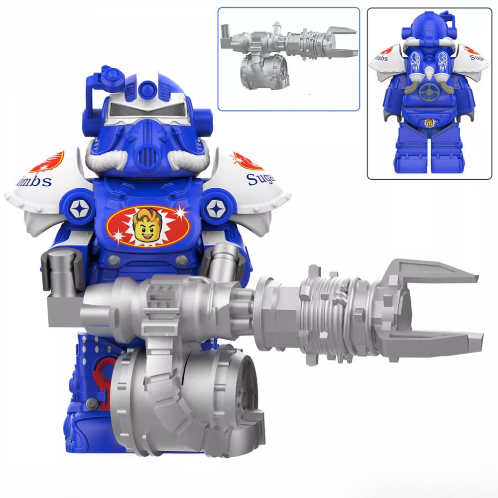 Fallout T-51 Power Armor Mecha Block Figures Set