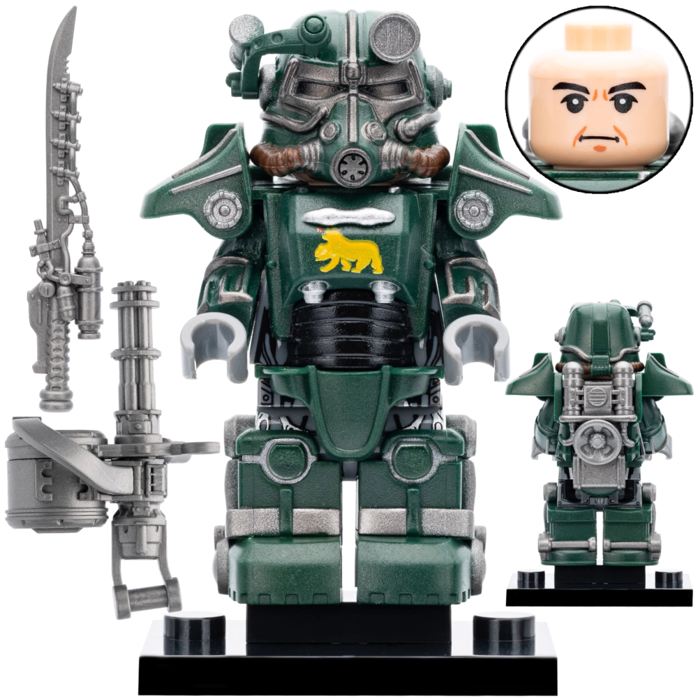 Fallout T-45 & NCR Salvaged Power Armor Block Figures Set of 8pcs