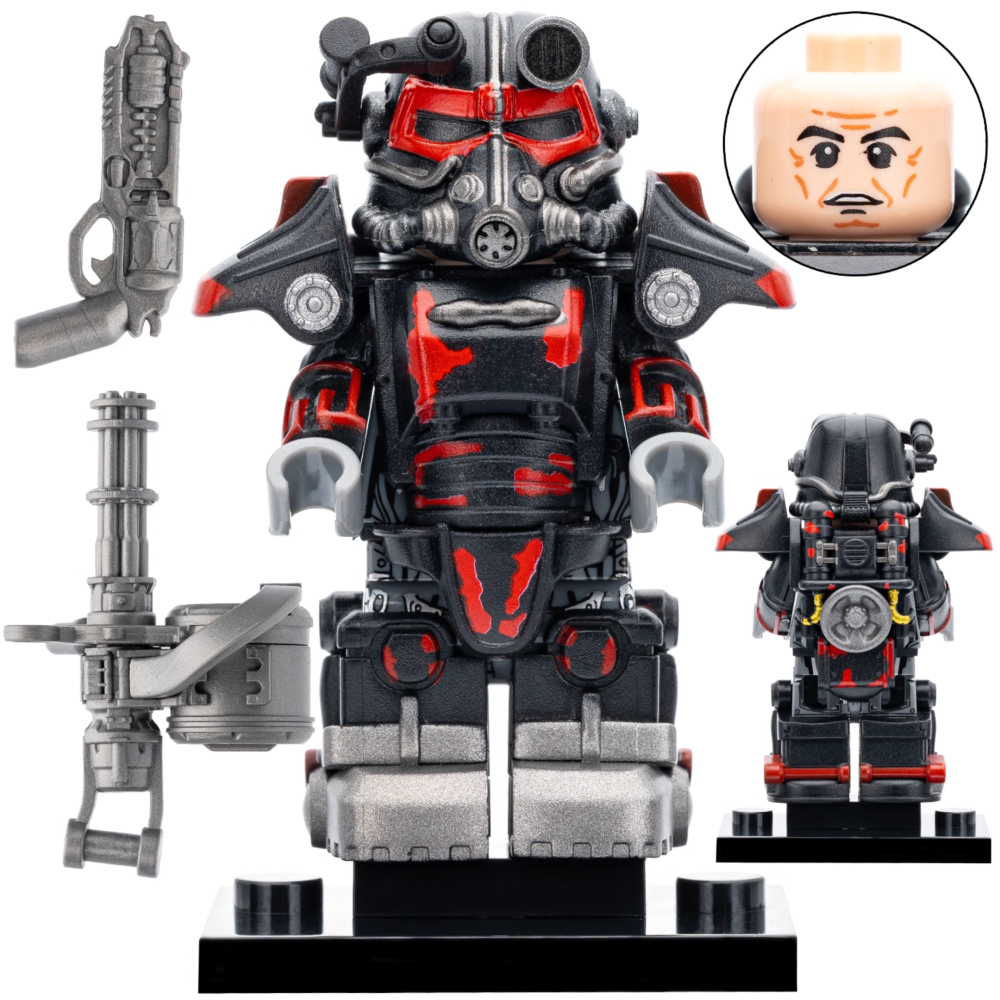 Fallout T-45 & NCR Salvaged Power Armor Block Figures Set of 8pcs