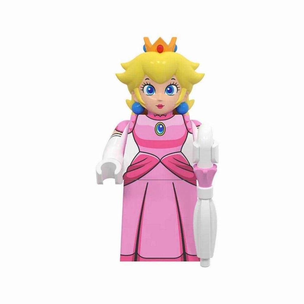 Super Mario Brothers Bowser Mario Luigi Toad Princess Yoshi Block Figures Set