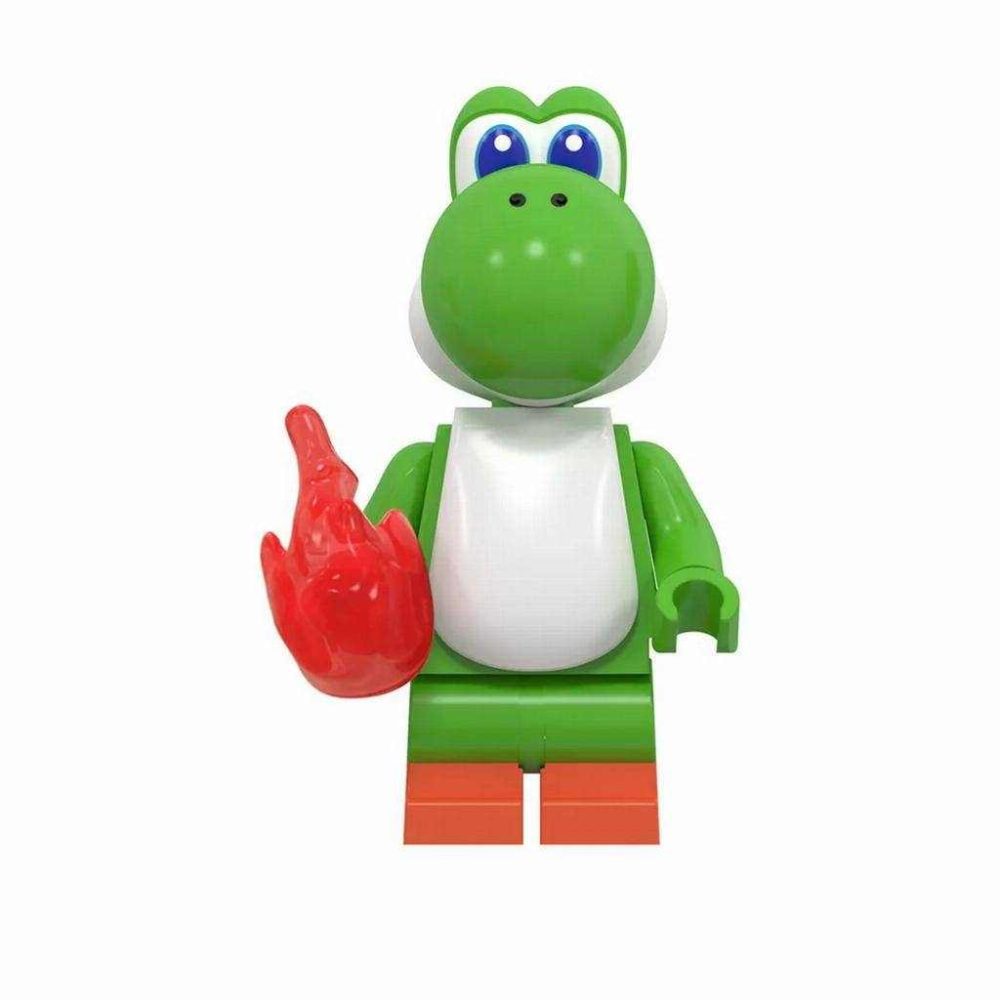 Super Mario Brothers Bowser Mario Luigi Toad Princess Yoshi Block Figures Set