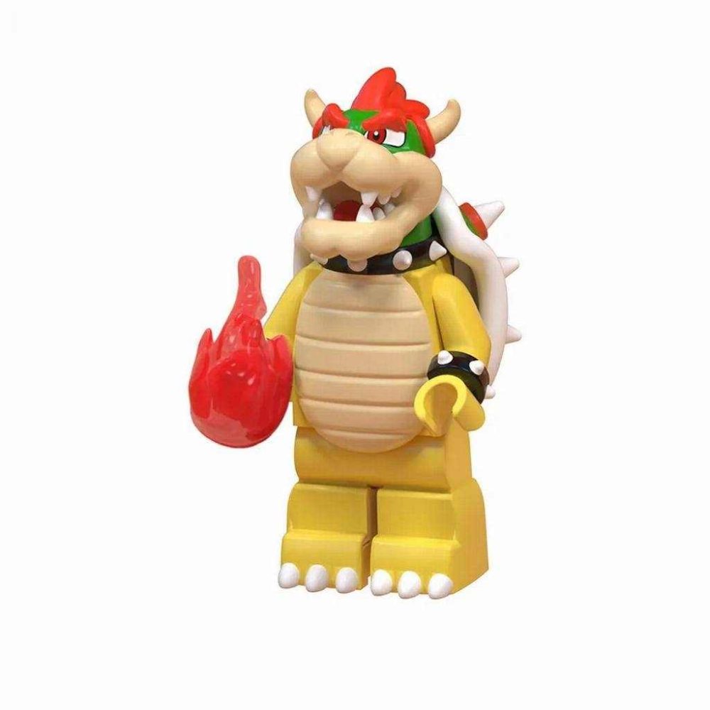 Super Mario Brothers Bowser Mario Luigi Toad Princess Yoshi Block Figures Set