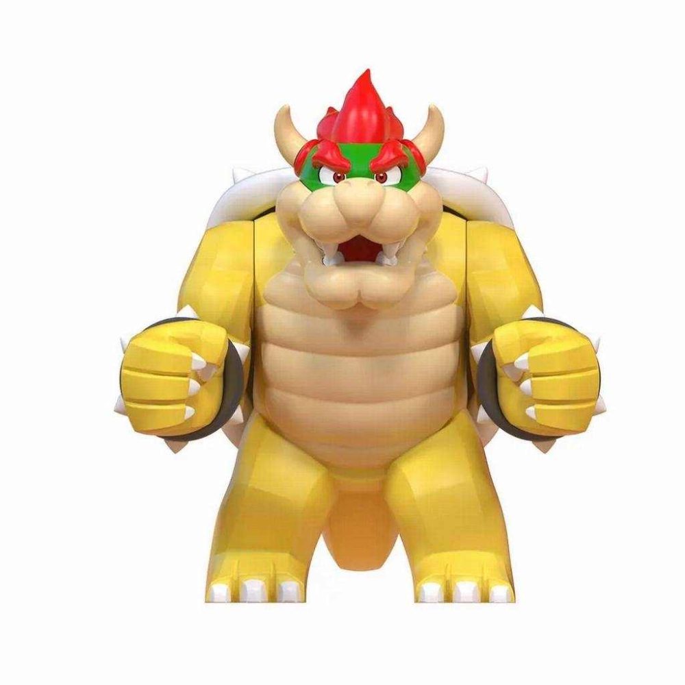 Super Mario Brothers Bowser Mario Luigi Toad Princess Yoshi Block Figures Set