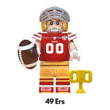 NFL Superbowl Football Player Block Figures Set of 8pcs