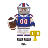 NFL Superbowl Football Player Block Figures Set of 8pcs