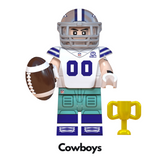 NFL Superbowl Football Player Block Figures Set of 8pcs