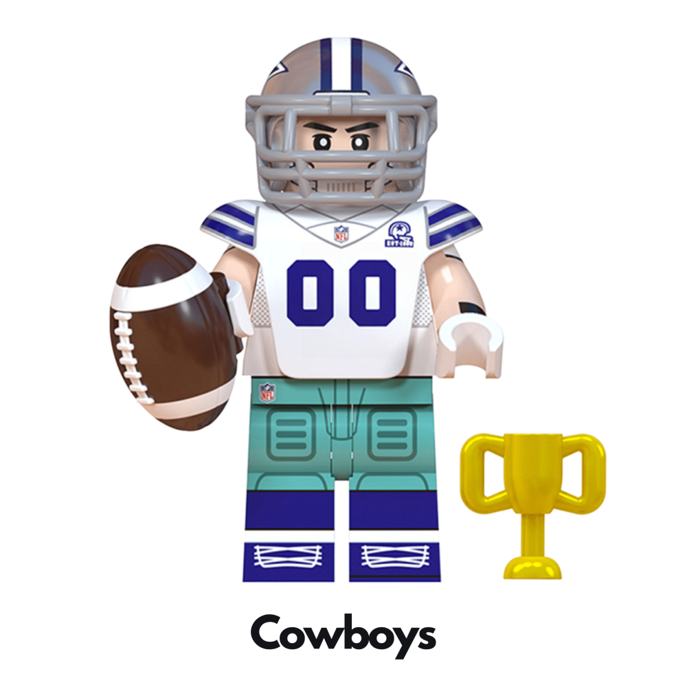 NFL Superbowl Football Player Block Figures Set of 8pcs