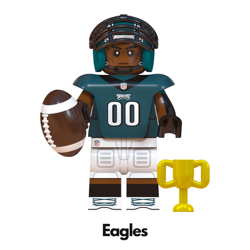 NFL Superbowl Football Player Block Figures Set of 8pcs