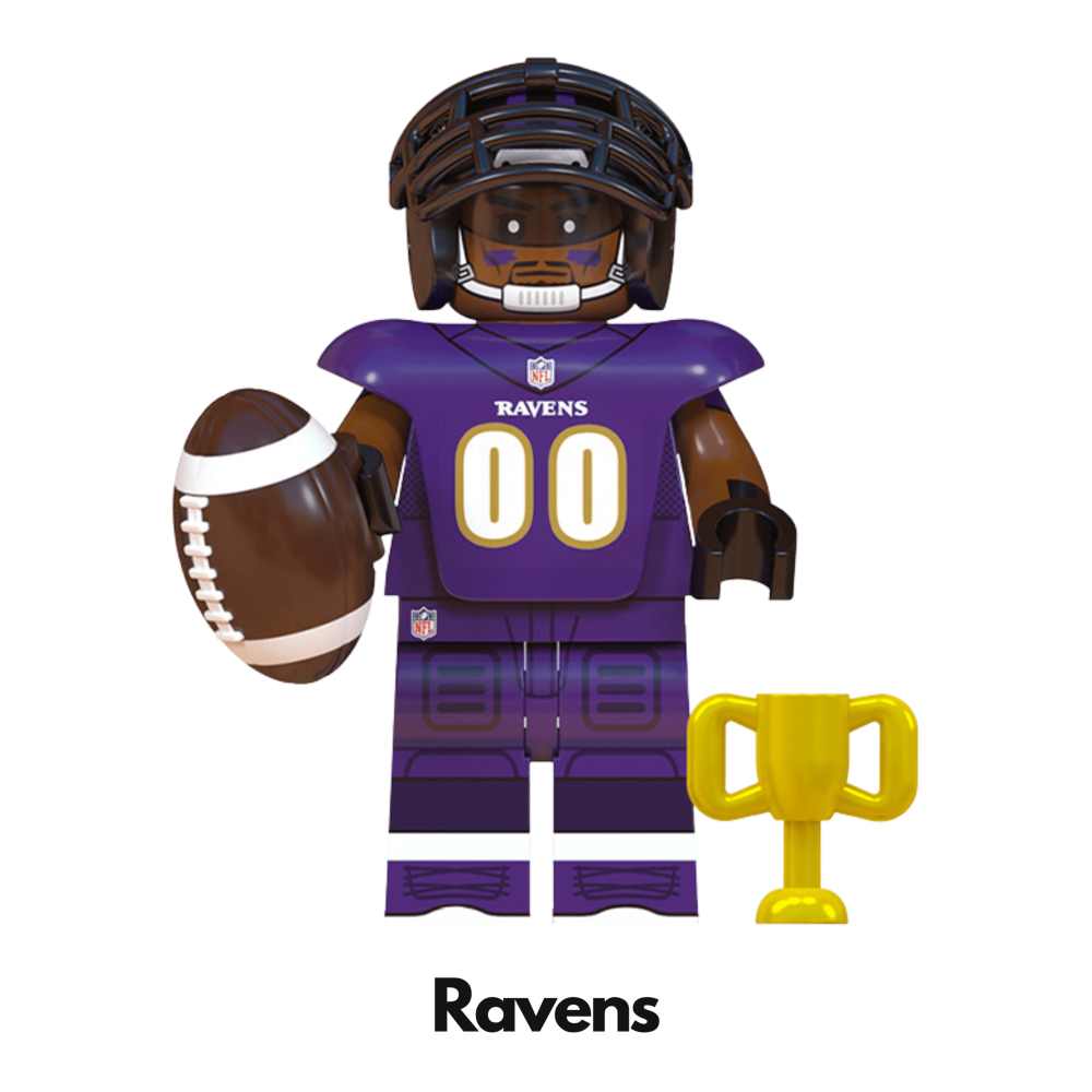 NFL Superbowl Football Player Block Figures Set of 8pcs