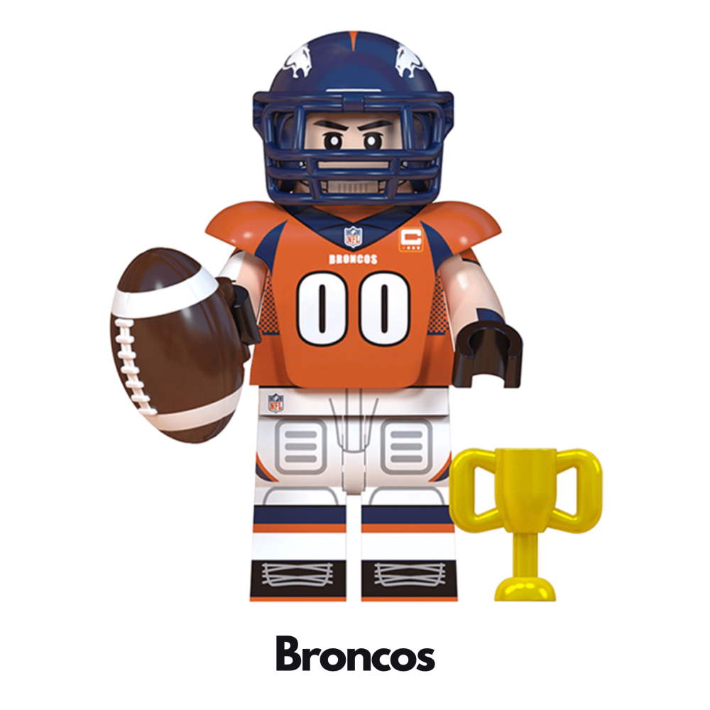 NFL Superbowl Football Player Block Figures Set of 8pcs