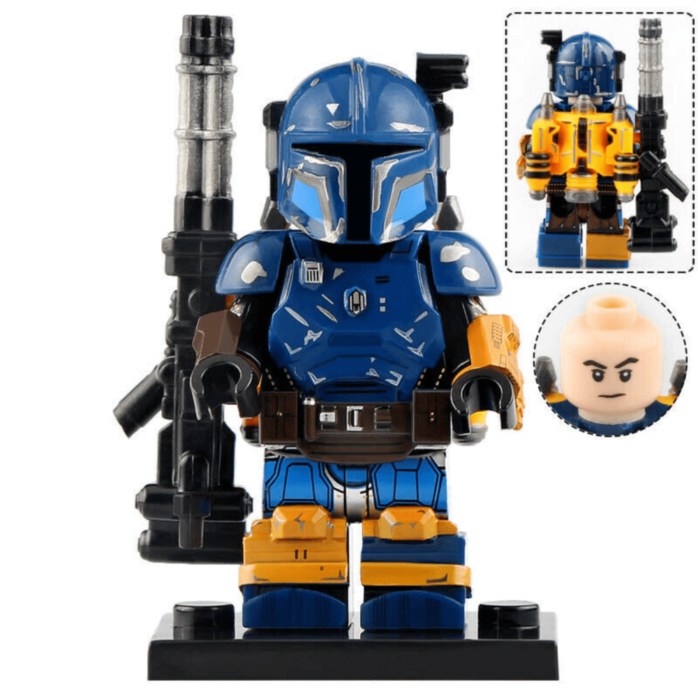 Space War Theme Paz Vizsla Mandalorian Heavy Infantry Block Figures Set of 9pcs