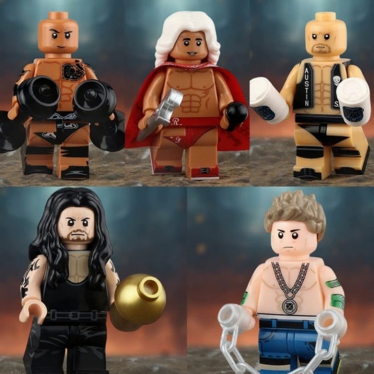 WWE Legends Block Figures Set of 5pcs