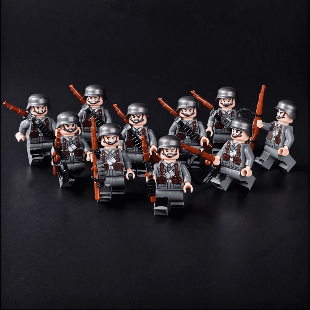 WWII Germany Military Soldiers Block Figures Set