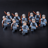 WWII Italian Military Soldiers Block Figures Set