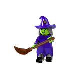 Happy Halloween Spooky Season Wacky Witch Zombie Werewolf Block Figures Set