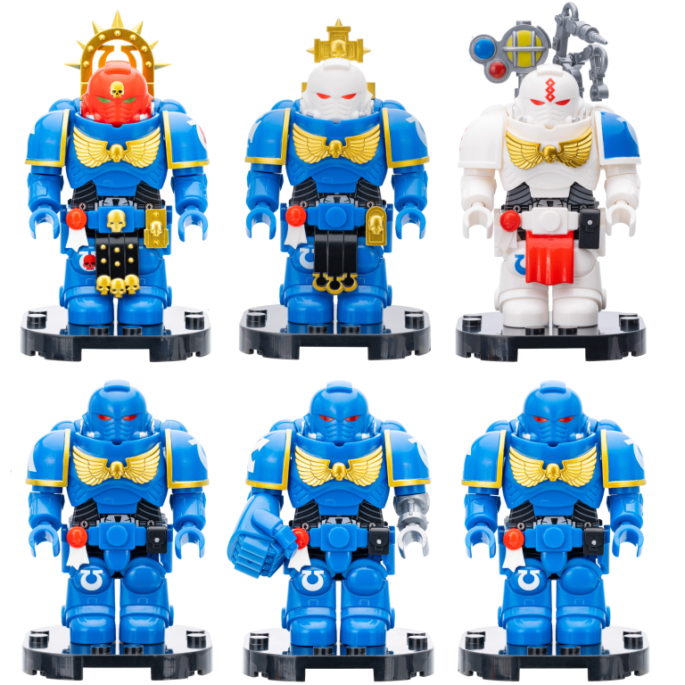 Warhammer 40K Ultramarines Space Marines Series Block Figures  Set