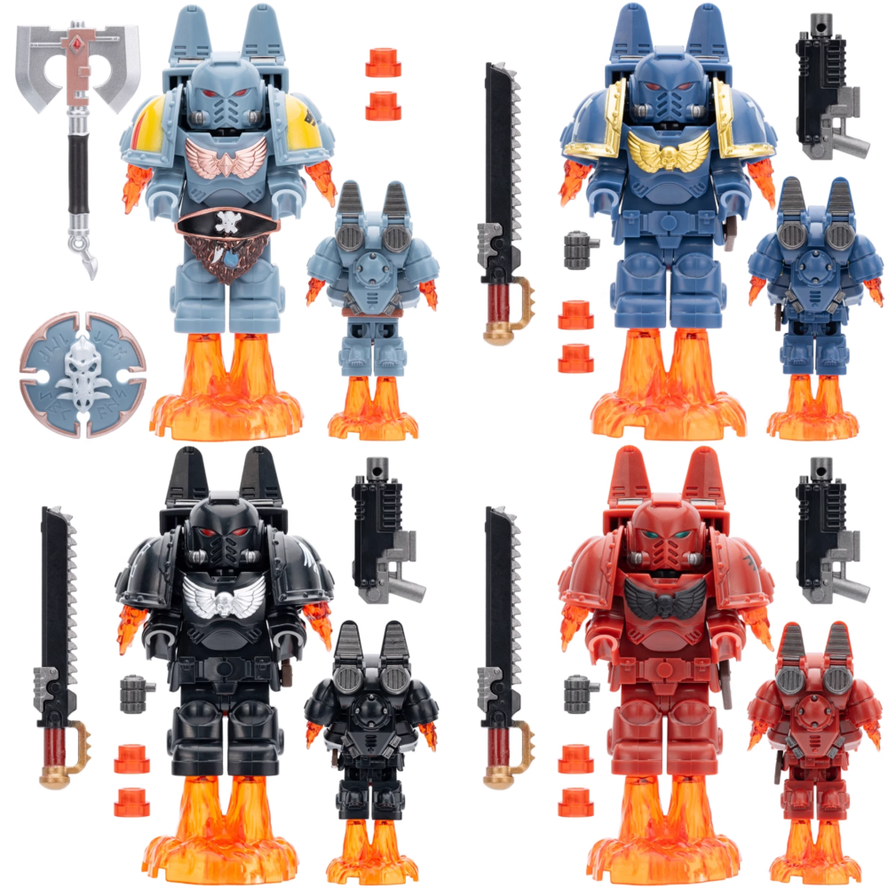 Warhammer Space Marine Terminator Jetpack Block Figures Set