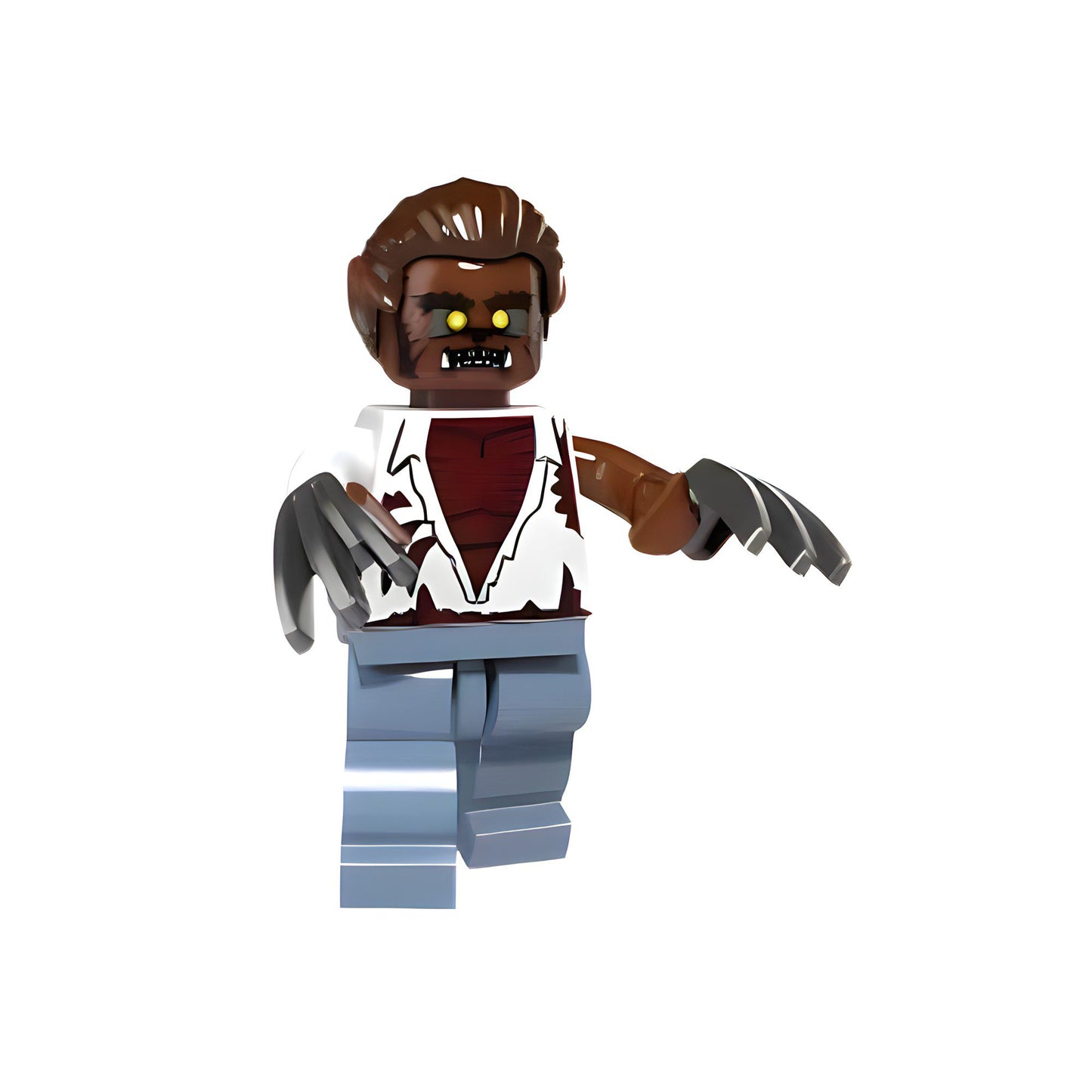Happy Halloween Spooky Season Wacky Witch Zombie Werewolf Block Figures Set