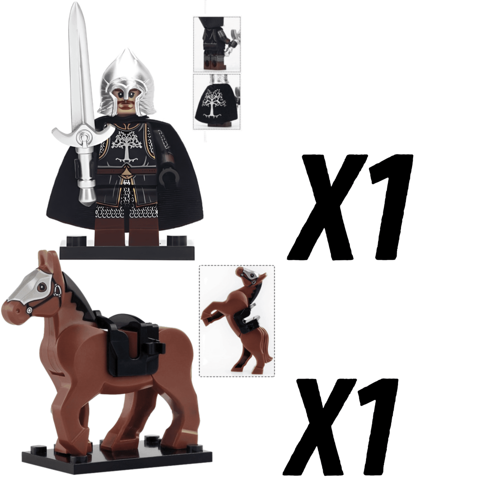 Lord the Rings Gondor Swords With Mounts Block Figures Set 10pcs