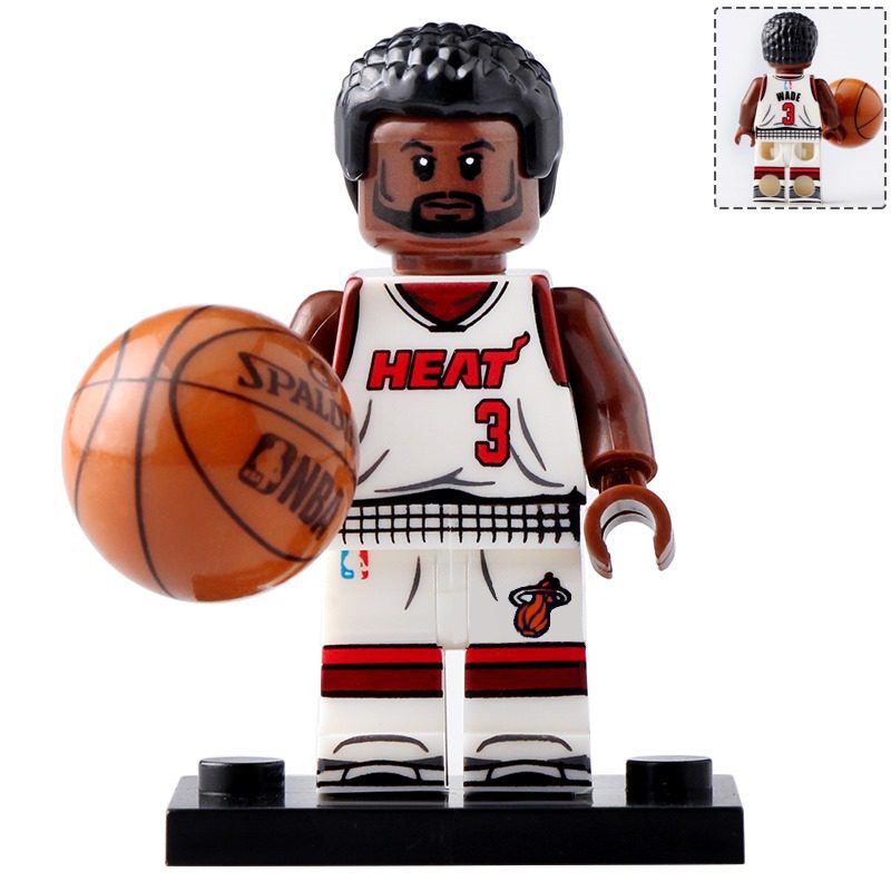 NBA Basketball Block Figures Set of 9pcs with Basketball Accessory