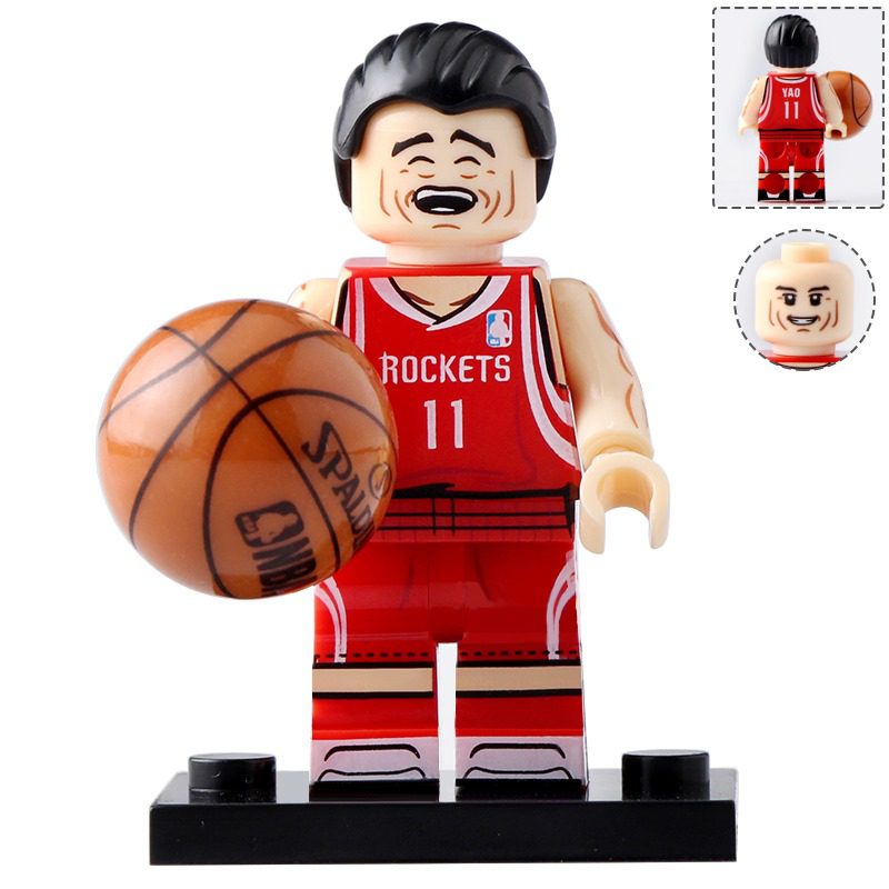 NBA Basketball Block Figures Set of 9pcs with Basketball Accessory