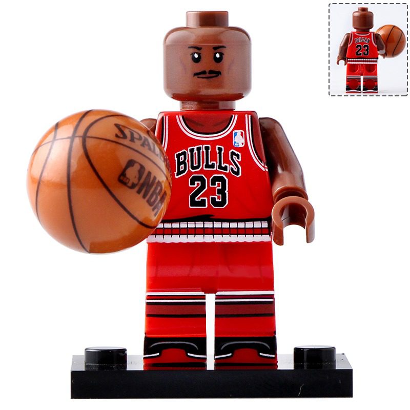 NBA Basketball Block Figures Set of 9pcs with Basketball Accessory