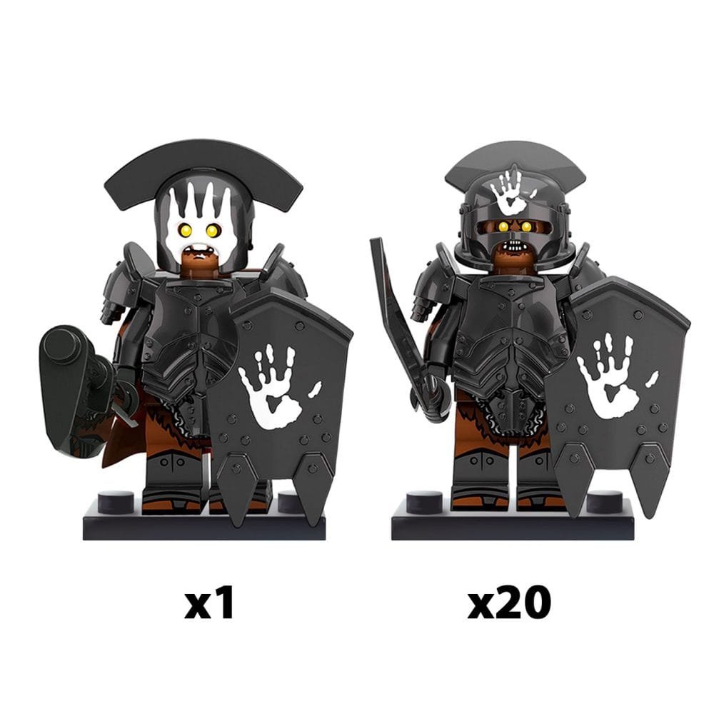 Lord the Rings Uruk-Hai Heavy Armour Block Figures Set 21pcs