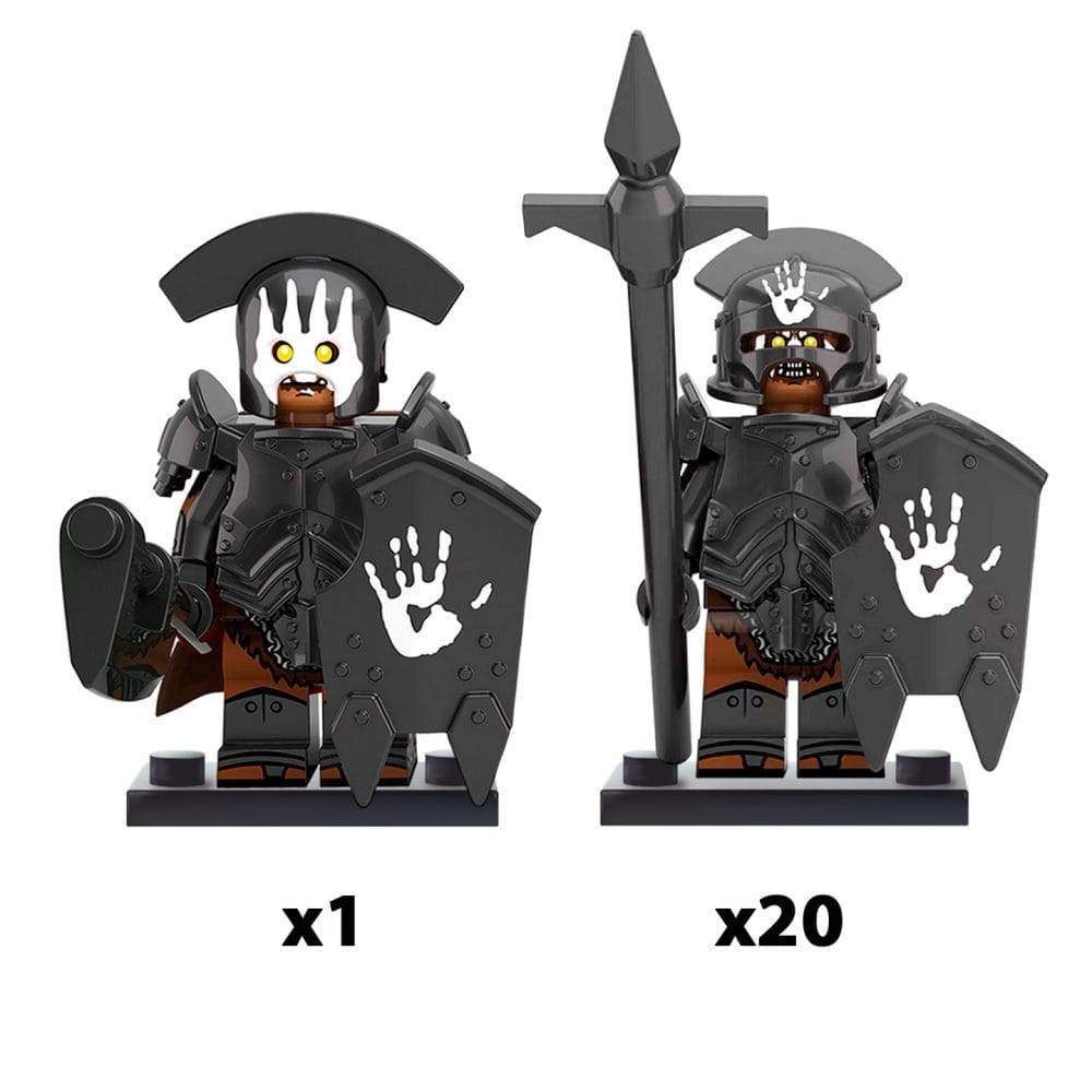 Lord the Rings Uruk-Hai Heavy Armour Block Figures Set 21pcs