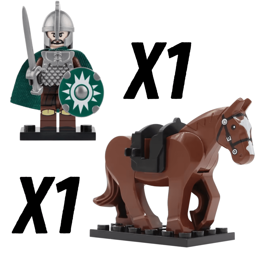 Lord the Rings Riders Rohan Rohirrim Block Figures Set 10pcs