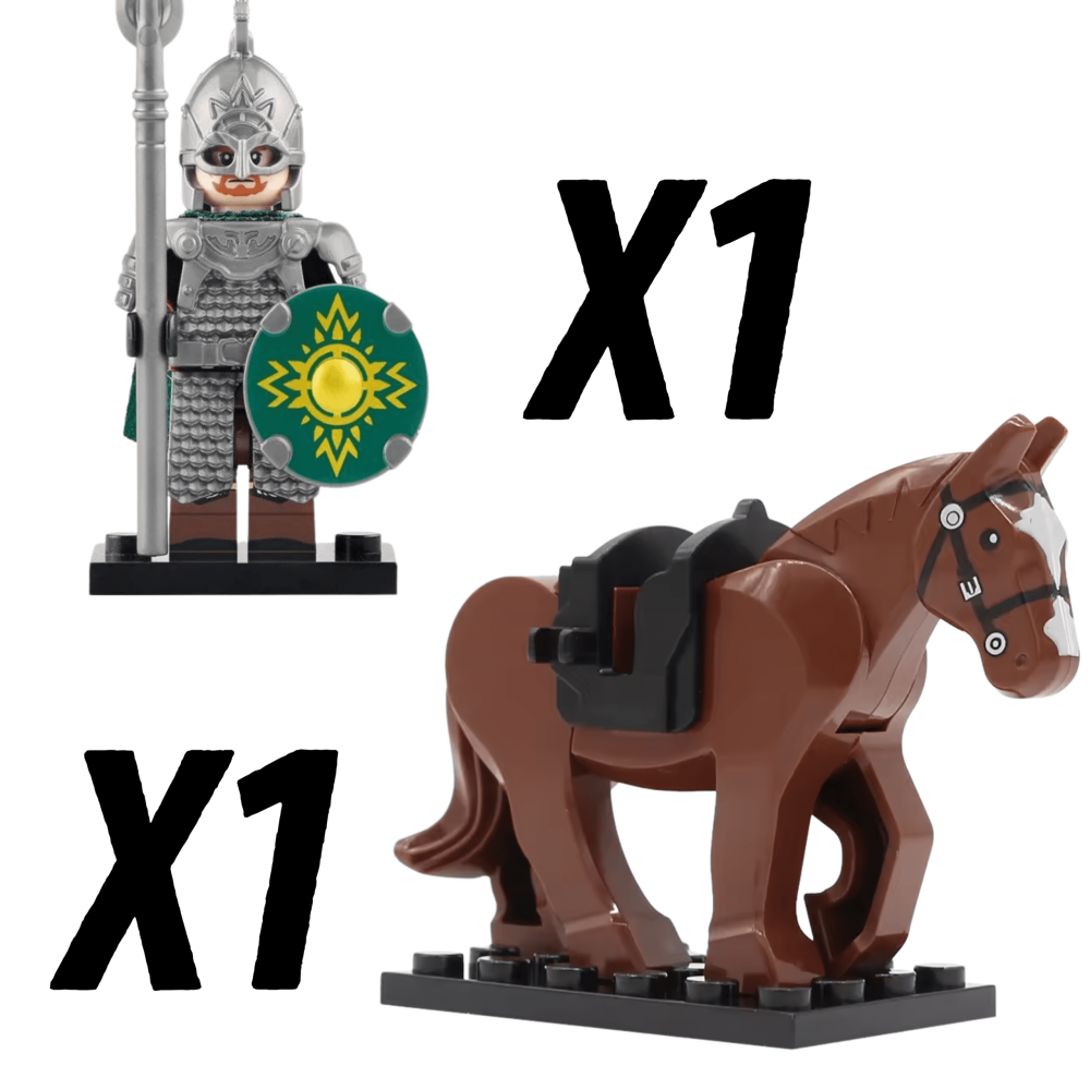 Lord the Rings Riders Rohan Rohirrim Block Figures Set 10pcs