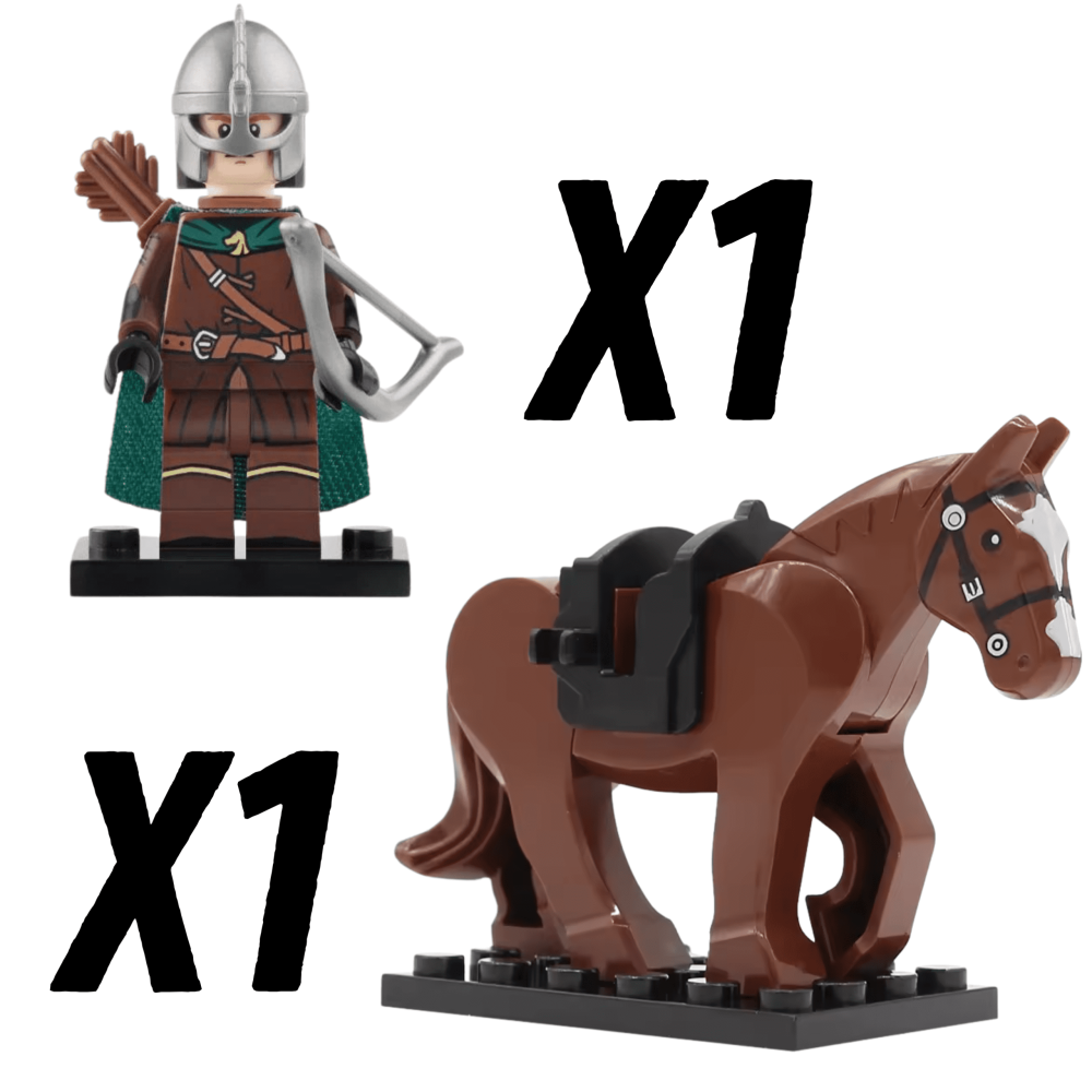 Lord the Rings Riders Rohan Rohirrim Block Figures Set 10pcs