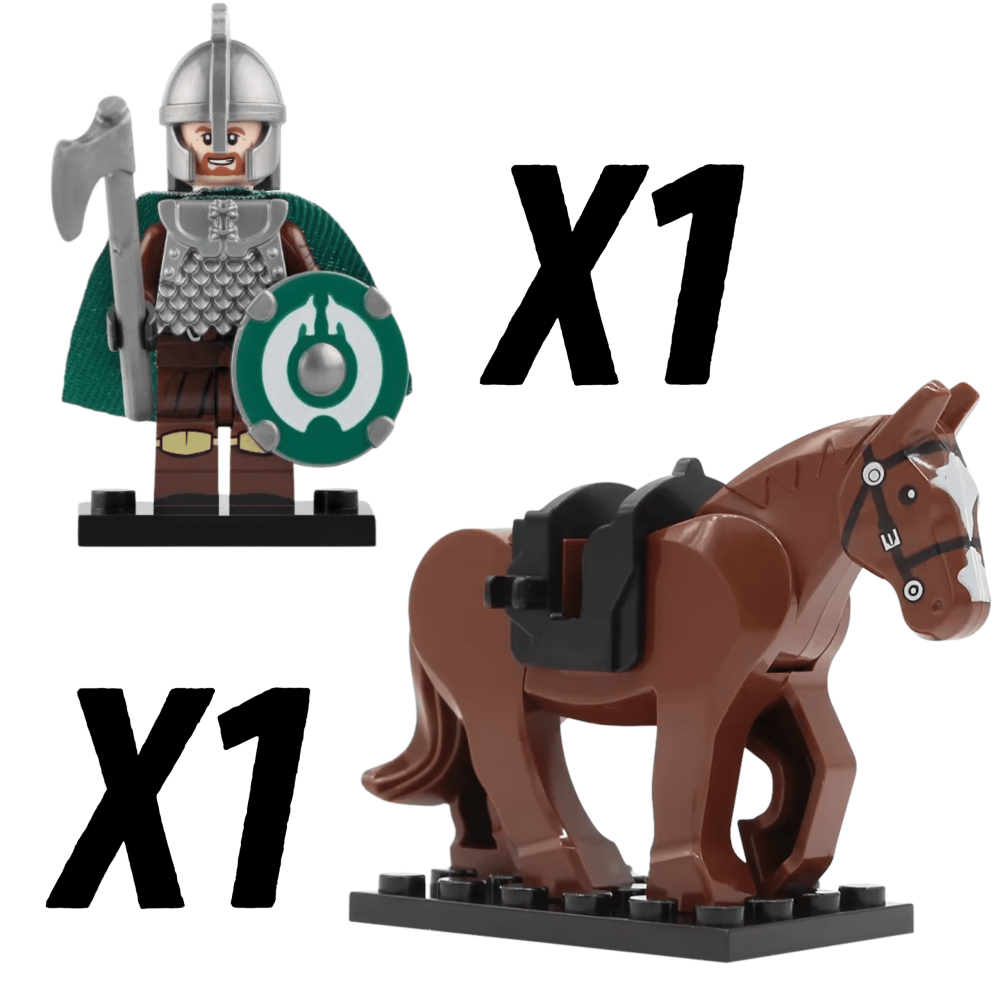 Lord the Rings Riders Rohan Rohirrim Block Figures Set 10pcs