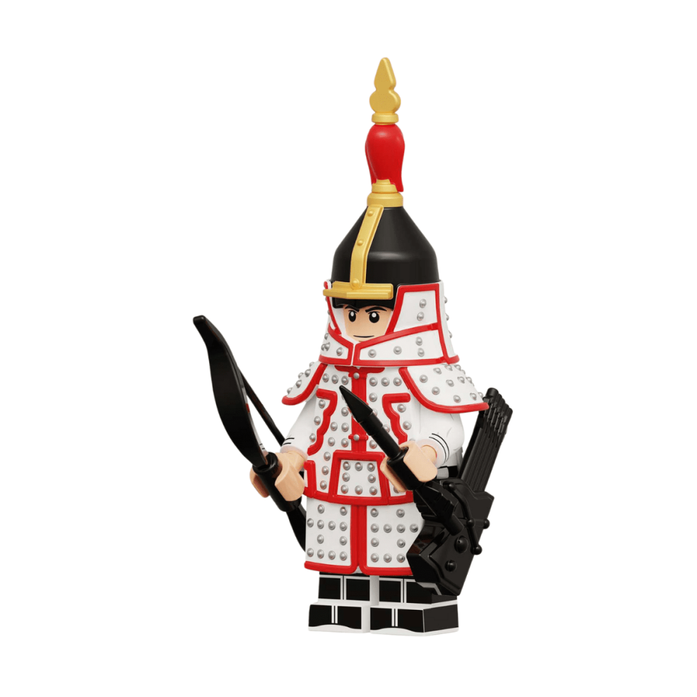 Chinese Qing Dynasty Warriors Block Figures Set of 8pcs