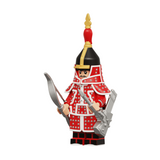 Chinese Qing Dynasty Warriors Block Figures Set of 8pcs