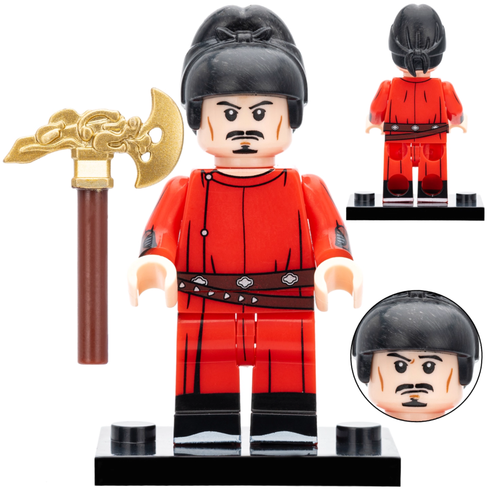 Ancient Chinese Imperial General Block Figures Set of 6pcs