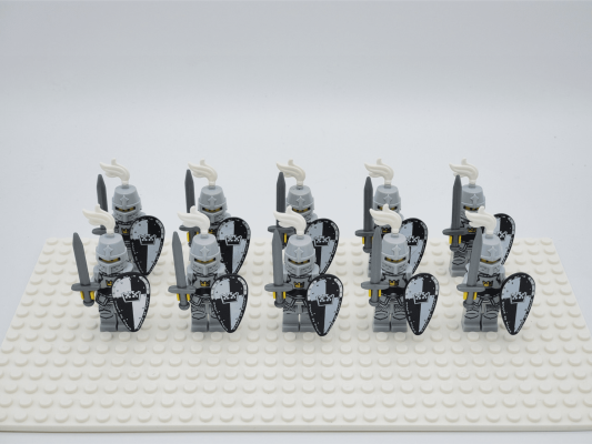 Black Crown Knights Style 2 Block Figures Set of 10pcs