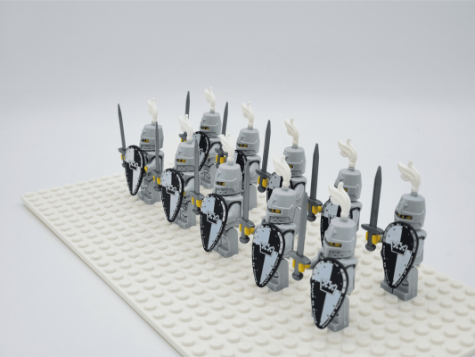Black Crown Knights Style 2 Block Figures Set of 10pcs