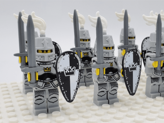 Black Crown Knights Style 2 Block Figures Set of 10pcs