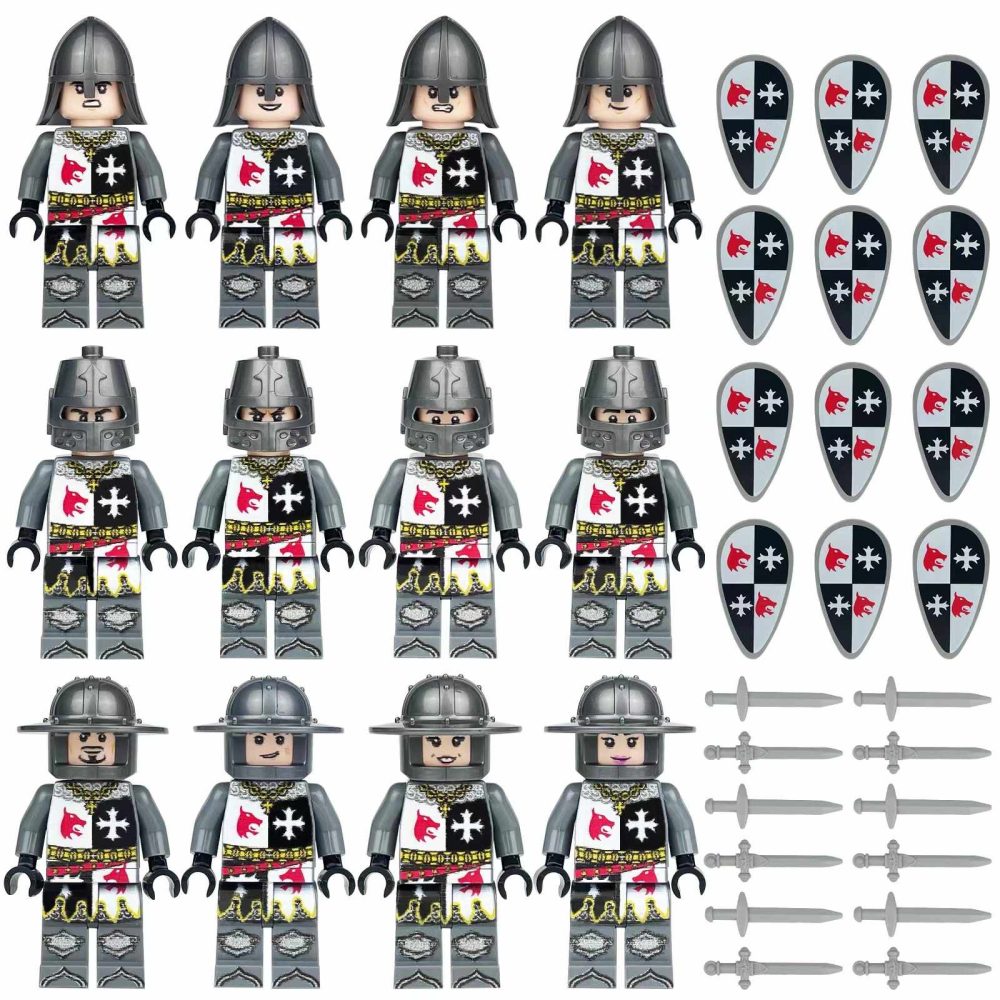 Lynx Knight Medieval Castle Block Figures Set of 12pcs