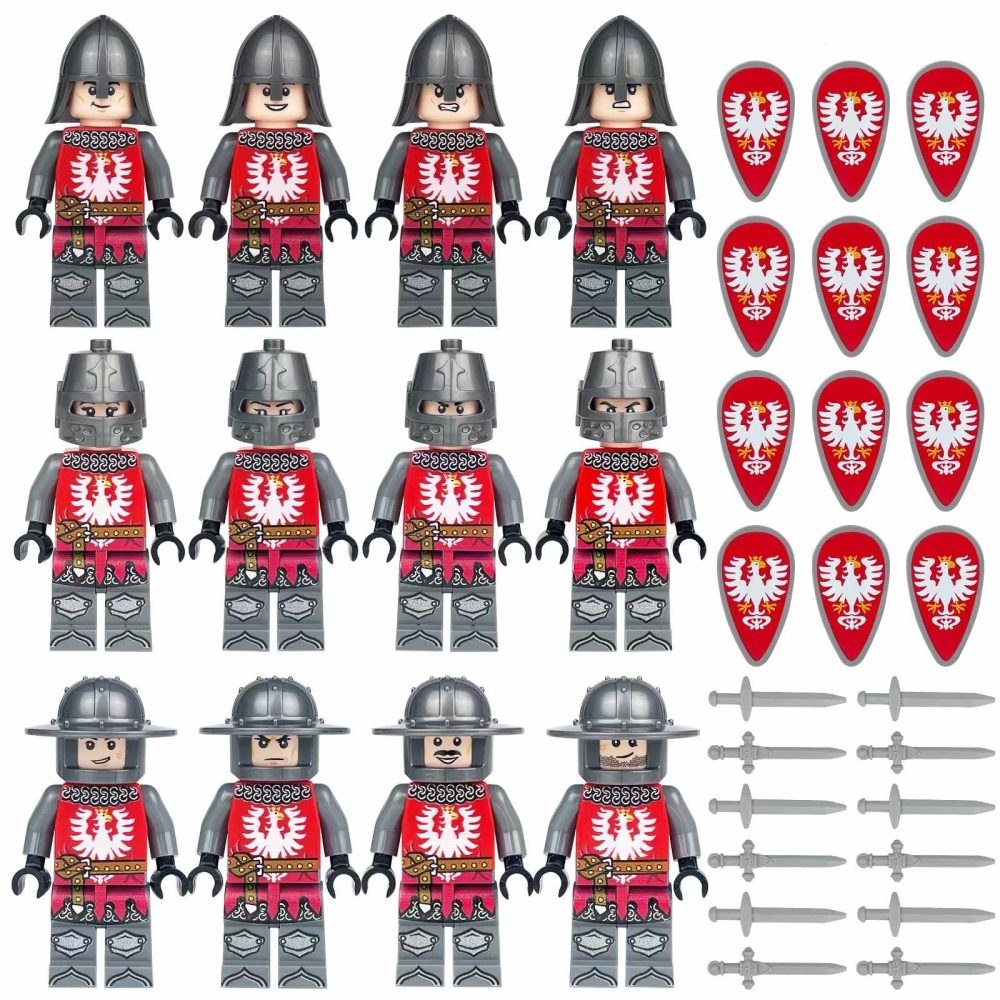 15th Century Polish Castle Knights Block Figures Set of 12pcs