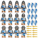 French Fleur-De-Lis Medieval Castle Knights Block Figures Set of 12pcs