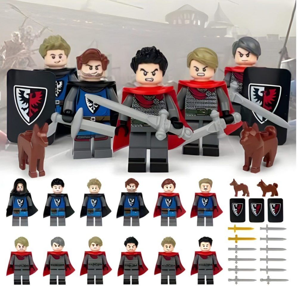 Black Falcon Medieval Castle Knights Block Figures Set of 12pcs